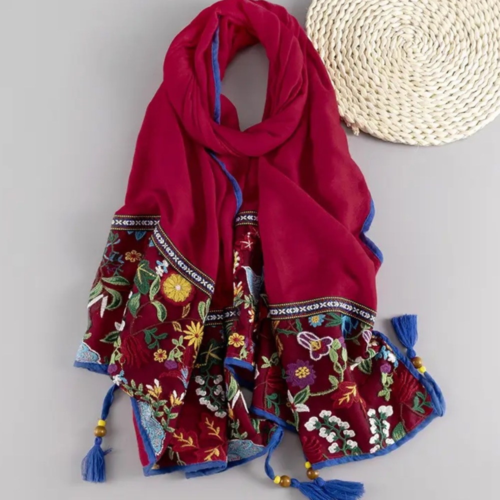 Embroidered scarfs